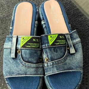 Jean sandals